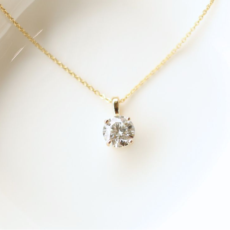 1.00 Carat Round Diamond Solitaire Pendant