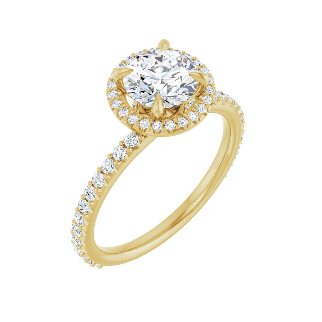 Sienna — Round center, yellow gold
