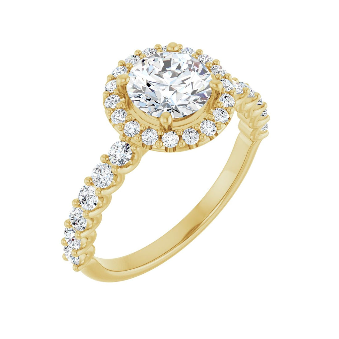 Gemma — Round center, yellow gold