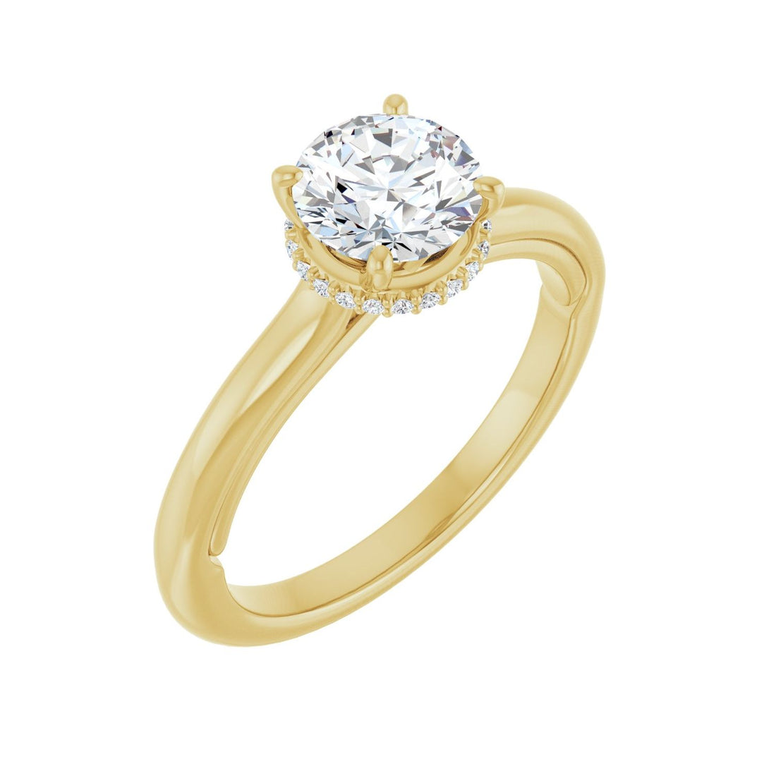Isolde — Round center, yellow gold