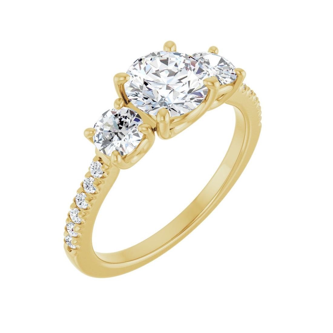 Jolie — Round center, yellow gold