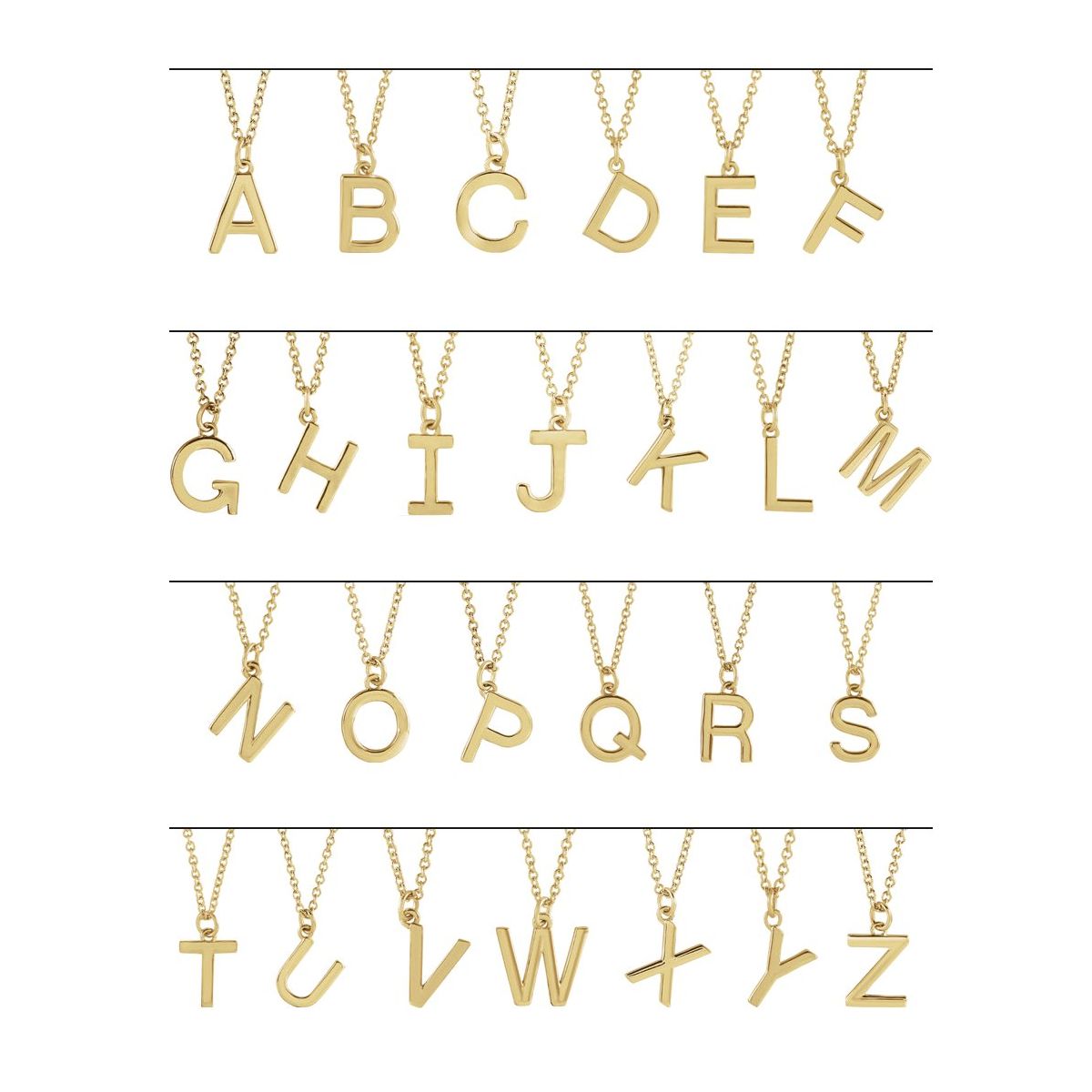 Initial Pendant Necklace