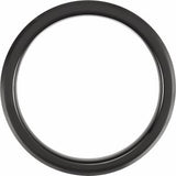 Black Ceramic Beveled-Edge Comfort-Fit Band