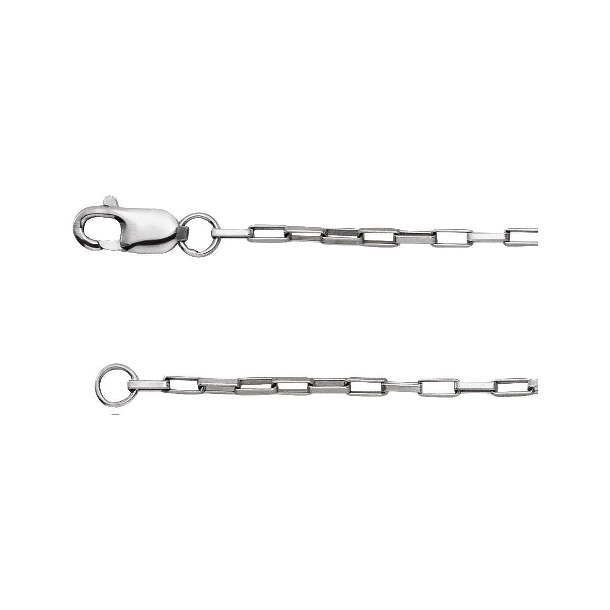 1.2 mm Elongated Box Chain in Sterling Silver