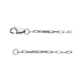 1.2 mm Elongated Box Chain in Sterling Silver