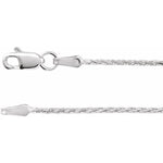 1.5 mm Diamond-Cut Wheat Chain in Sterling Silver