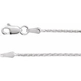 1.5 mm Diamond-Cut Wheat Chain in Sterling Silver