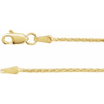 1.5 mm Diamond-Cut Wheat Chain in 14k Yellow Gold