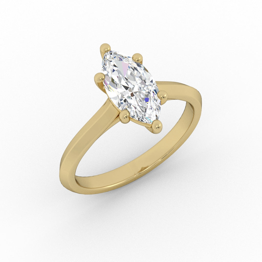 The Olive Ring - Marquise