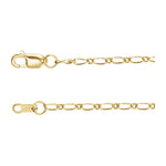 1.5 mm Figaro Chain in 14k Yellow Gold