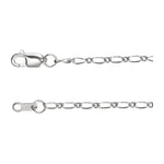 1.5 mm Figaro Chain in 14k White Gold