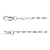 1.5 mm Figaro Chain in 14k White Gold