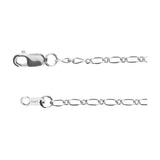 1.5 mm Figaro Chain in 14k White Gold
