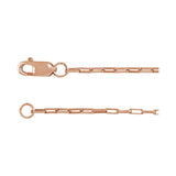 1.2 mm Elongated Box Chain in 14k Rose Gold