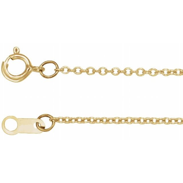 Cable Chain (1.0mm wide with Spring Ring)