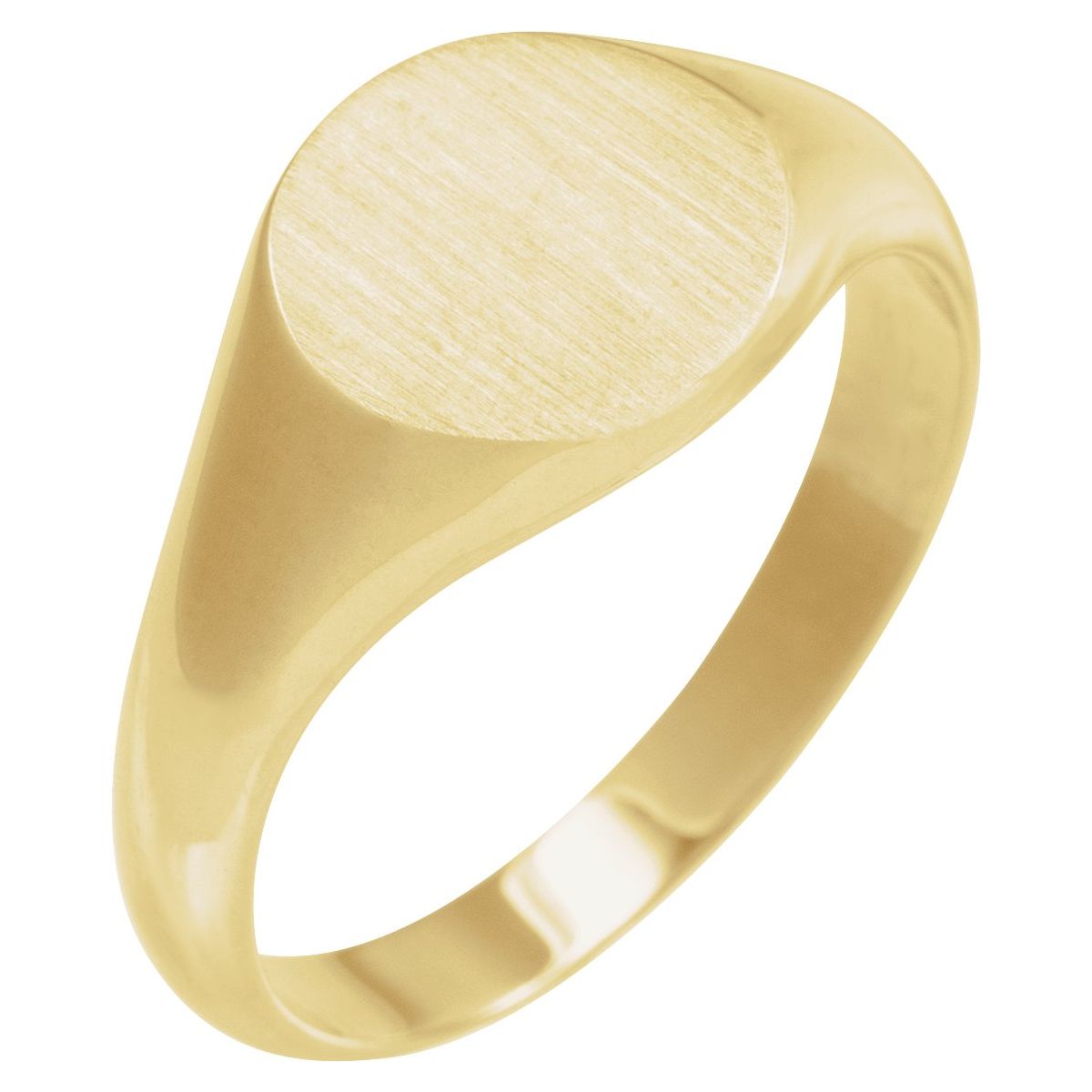 Classic Signet Ring — Top Size 8 x 8 mm, 14k Yellow Gold