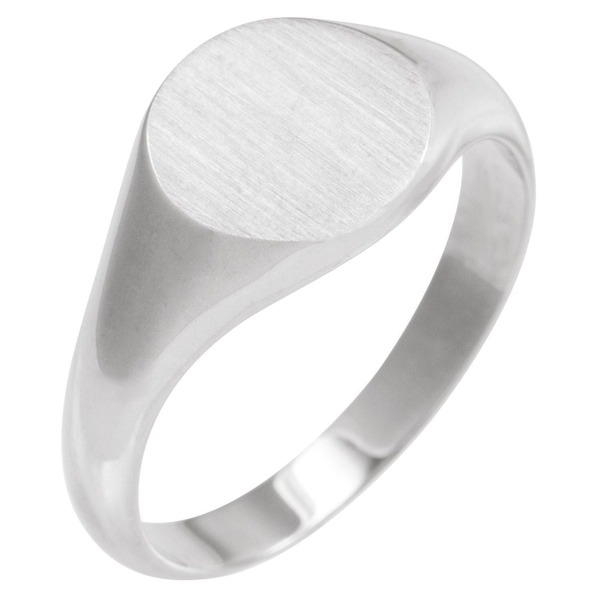 Classic Signet Ring — Top Size 8 x 8 mm, 14k White Gold