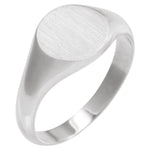 Classic Signet Ring — Top Size 8 x 8 mm, 14k White Gold