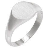 Classic Signet Ring — Top Size 8 x 8 mm, 14k White Gold