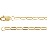 2.1 mm Paperclip-Style Chain in 14k Yellow Gold-Filled