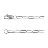 2.1 mm Paperclip-Style Chain in Sterling Silver
