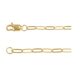 2.1 mm Paperclip-Style Chain in 14k Yellow Gold-Filled