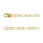 2.1 mm Paperclip-Style Chain in 14k Yellow Gold-Filled