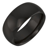 Black Zirconium Comfort-Fit Half Round Band