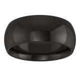 Black Zirconium Comfort-Fit Half Round Band