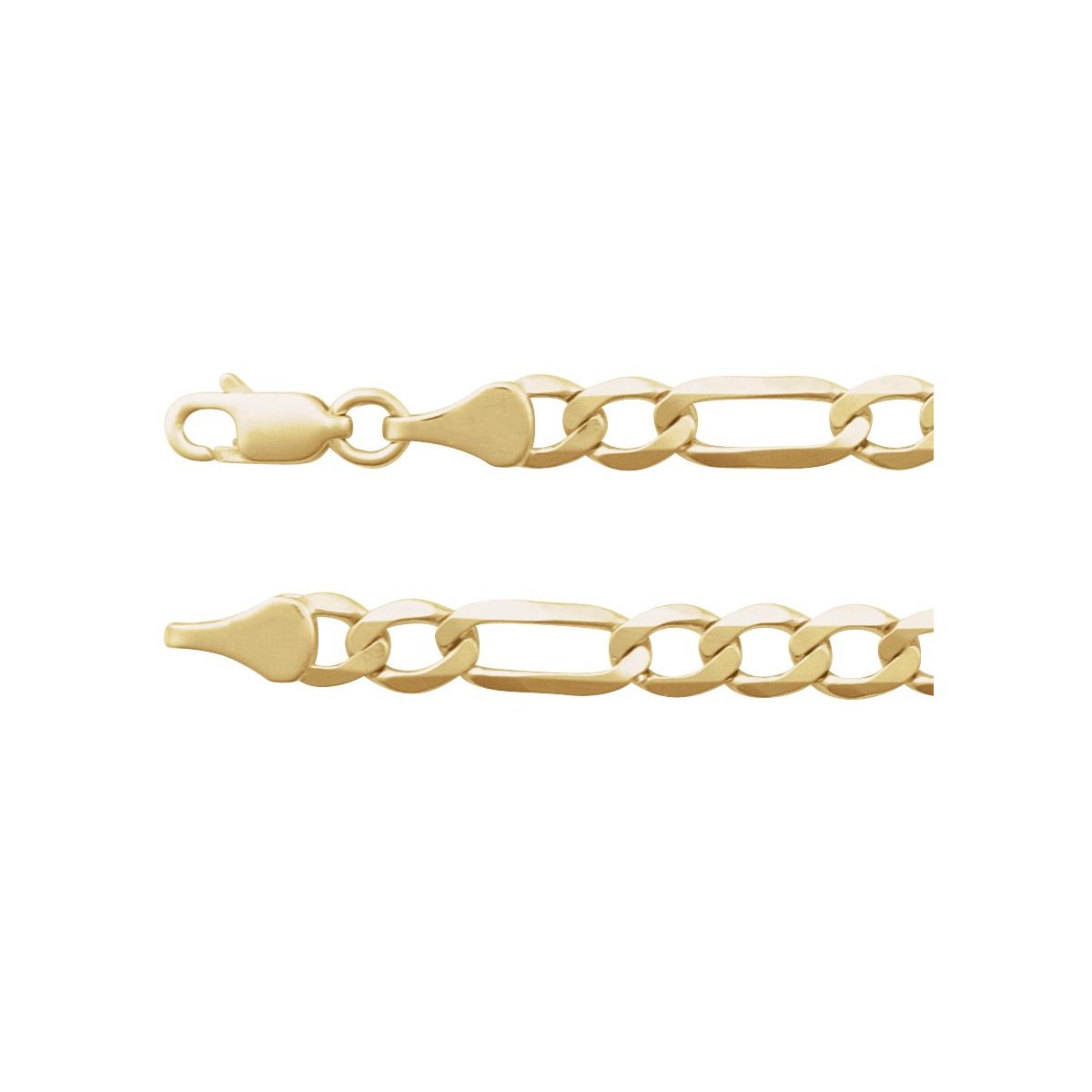 5.1 mm Figaro Chain in 14k Yellow Gold