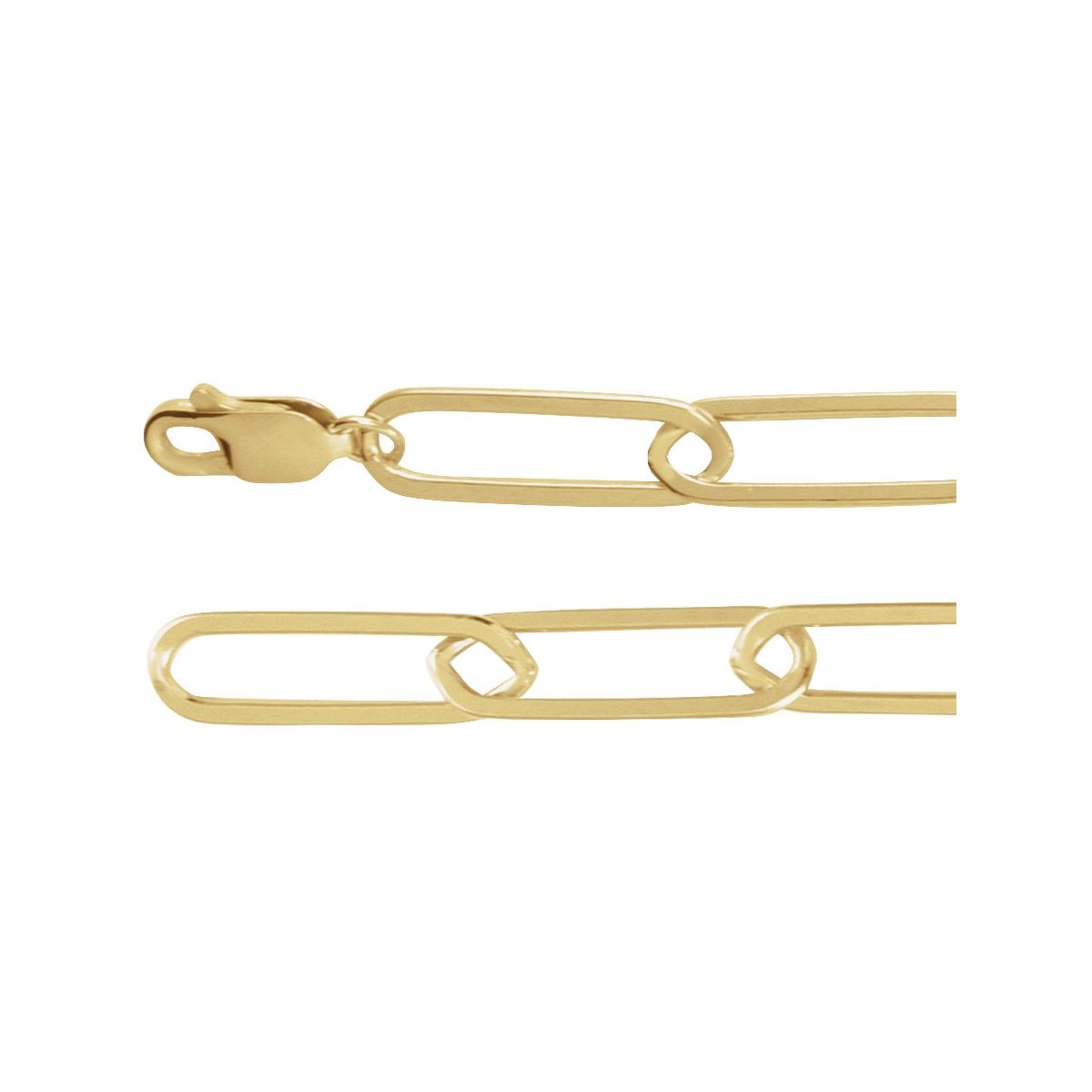 6.2 mm Paperclip-Style Chain in 14k Yellow Gold-Filled