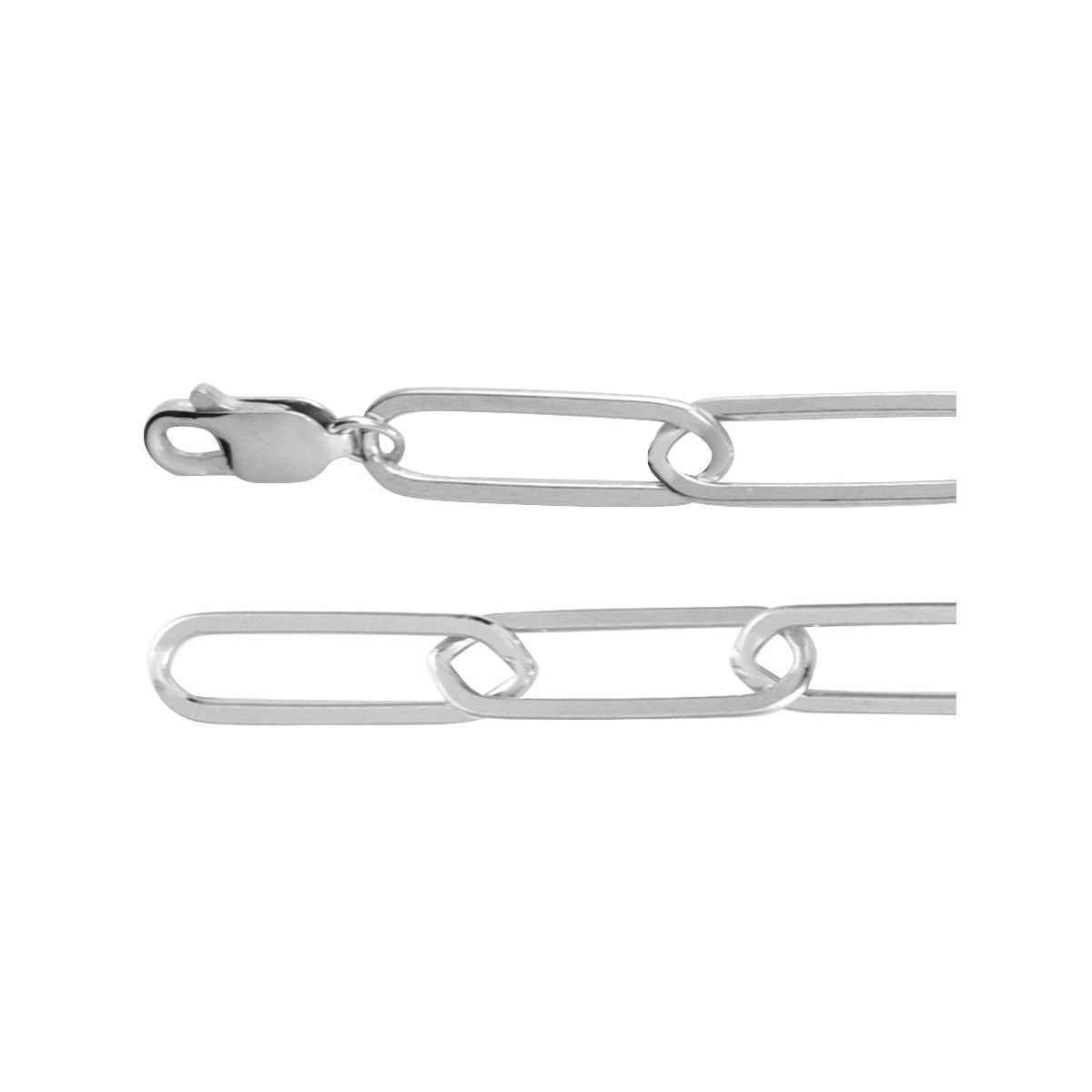 6.2 mm Paperclip-Style Chain in Sterling Silver