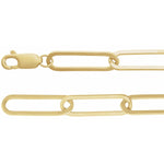 6.2 mm Paperclip-Style Chain in 14k Yellow Gold-Filled