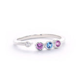 Three Stone Birthstone Ring