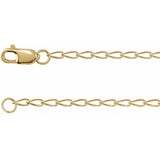 1.6 mm Elongated Curb Chain in 14k Yellow Gold-Filled