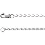 1.6 mm Elongated Curb Chain in Sterling Silver