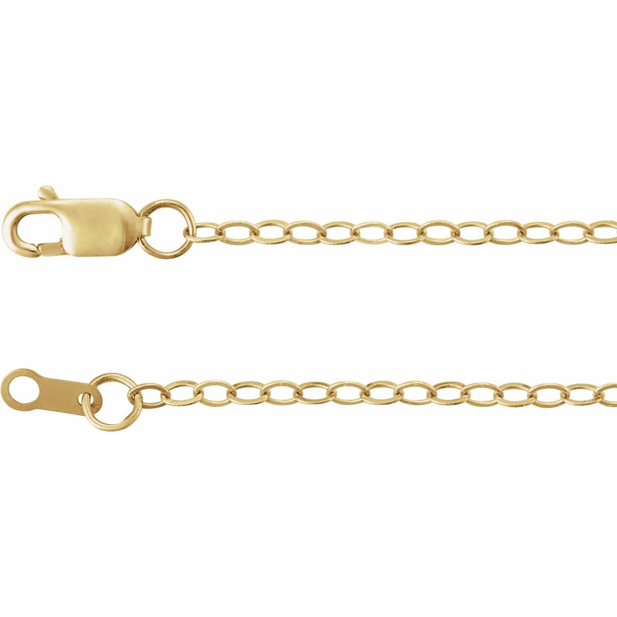 1.8 mm Flat Cable Chain in 14k Yellow Gold-Filled