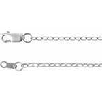 1.8 mm Flat Cable Chain in 14k White Gold