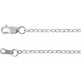 1.8 mm Flat Cable Chain in 14k White Gold