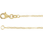 1.25 mm Paperclip-Style Chain in 14k Yellow Gold