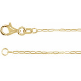 1.25 mm Paperclip-Style Chain in 14k Yellow Gold