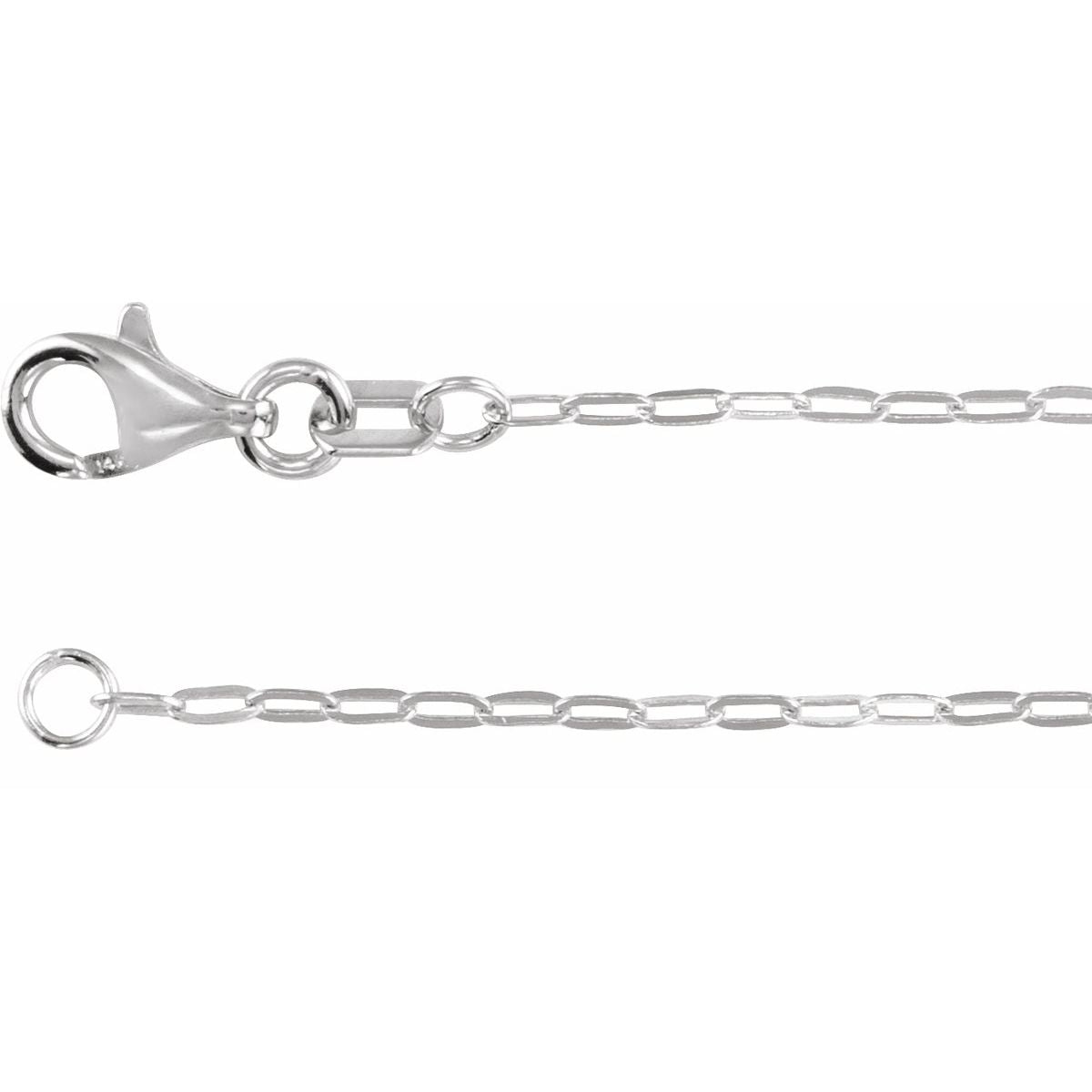 1.25 mm Paperclip-Style Chain in Sterling Silver