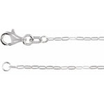 1.25 mm Paperclip-Style Chain in Sterling Silver