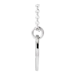 Script Initial Necklace — Initial U, 14k White Gold