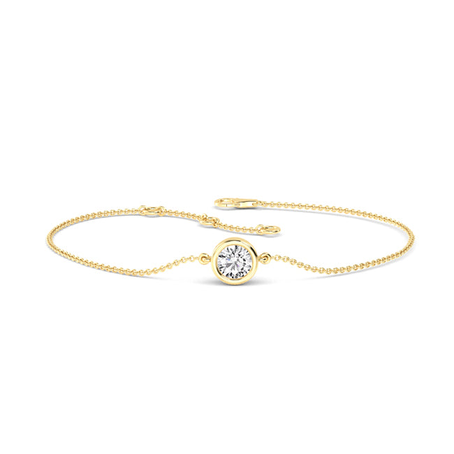 Round Solitaire Bezels Set Diamond Bracelet