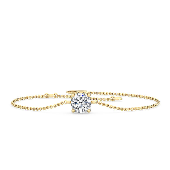 Round Prong Set Solitaire Diamond Bracelet