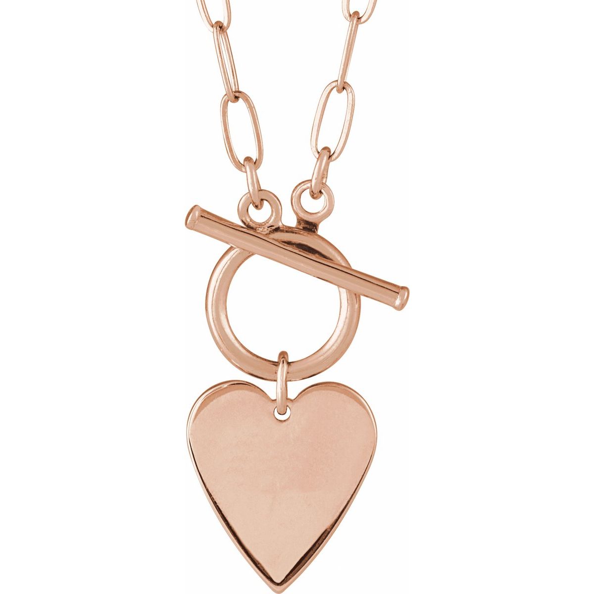 Heart Toggle Necklace — Style Heart, 14k Rose Gold