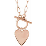 Heart Toggle Necklace — Style Heart, 14k Rose Gold