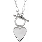 Heart Toggle Necklace — Style Heart, 14k White Gold