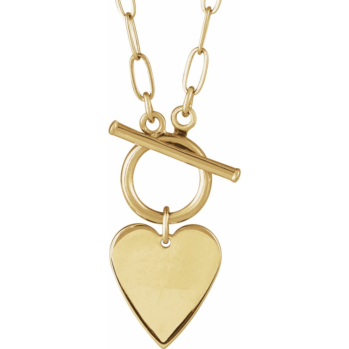 Heart Toggle Necklace — Style Heart, 14k Yellow Gold